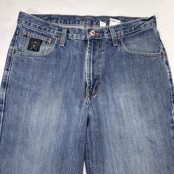 Cinch Black Label Jeans Size 33x38 Blue Relaxed Tapered Leg Western MB90633002 - Picture 5 of 16